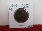 1846 Small Date Classic Head Large One Cent Coin