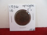 1856 Up Right 5's Classic Head Large One Cent Coin
