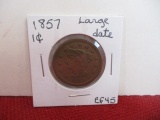 *1857 Large Date Classic Head Large One Cent Coin