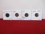 1900's Indianhead Pennies-Lot of 4