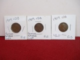 1909-VDB Wheat Pennies-Lot of 3