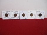 1919 Mixed Wheat Pennies-Lot of 5