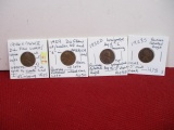 Interesting Wheat Penny Mixed Lot-4 Coins