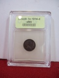 USCG Graded 1914-D Wheat Penny