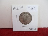 1927-S Standing Liberty Silver Quarter Dollar Coin-A