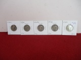1920's-1930's Standing Liberty Silver Quarter Dollars-Lot of 5