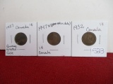 Interesting Canadian Penny Lot-3 Coins