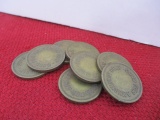 Bow and Dot Amusement Tokens-Lot of 8