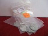 Hollow Tavern-Rib Mountain, WI 5 Cent Drink Tokens-Lot of 4-A