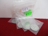 Hollow Tavern-Rib Mountain, WI 5 Cent Drink Tokens-Lot of 4-B