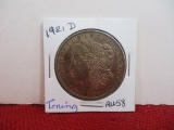 1921-D with Toning Morgan Silver Dollar Coin
