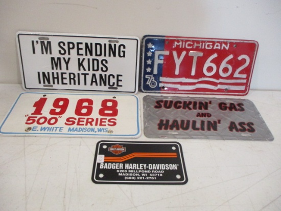 Mixed Novelty License Plates