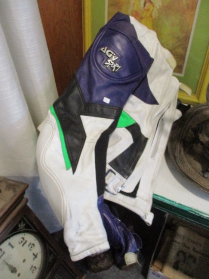 Italian AGV Leather Motorcycle Racing Leathers