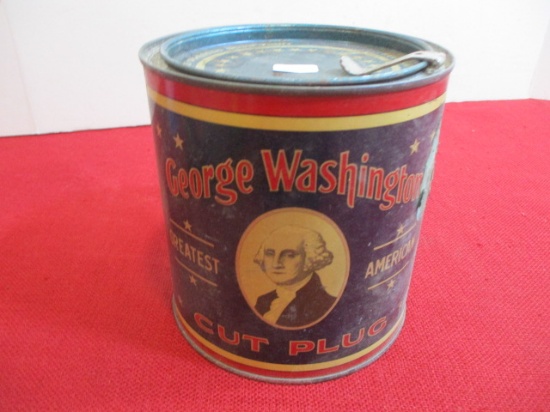 George Washington Cut Plug Tobacco Advertising Tin