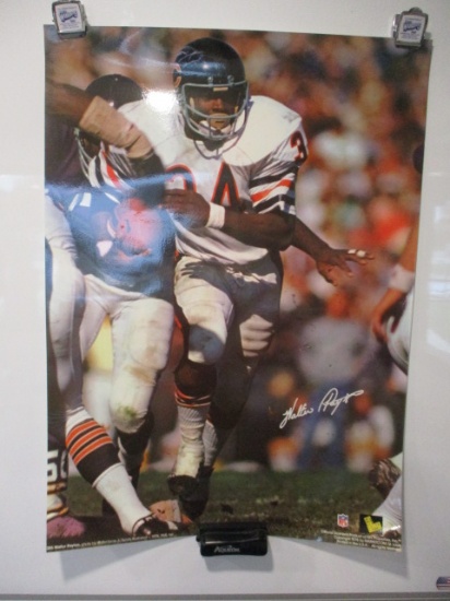 1977 Walter Payton Laminated Rookie Poster