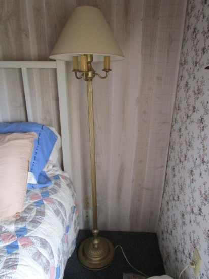 Antique floor lamp - painted gold