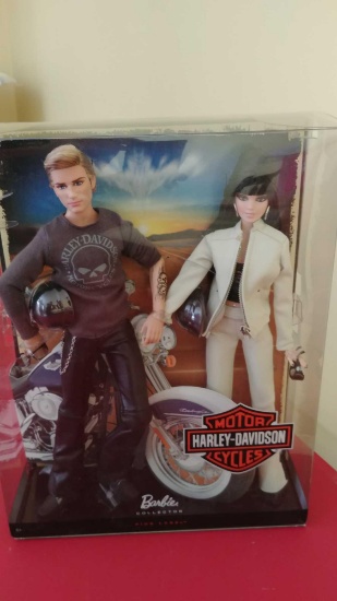 Lot of Harley-Davidson Barbies. Set of four. 6 total dolls