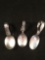 3 Sterling Silver Baby Spoons