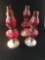 Set Of 4 Oil Lamps and Set of Doll Furniture