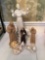 Lot of 6 religious figurines. Saint Francis, angels