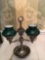 Child size antique lamp. Green shades