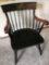 Hitchcock Federal Style Black and Wood Armchair