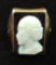 Mens cameo black onxyz ring with white male bust - 14 k YG - 16.5 grams