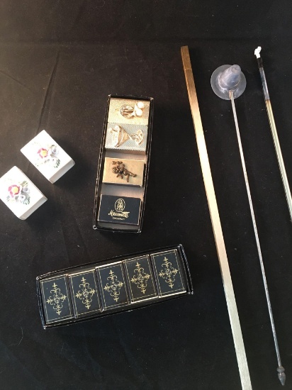 5 Match Boxes; Matches; Lighter; Snuffer snd Candlewick