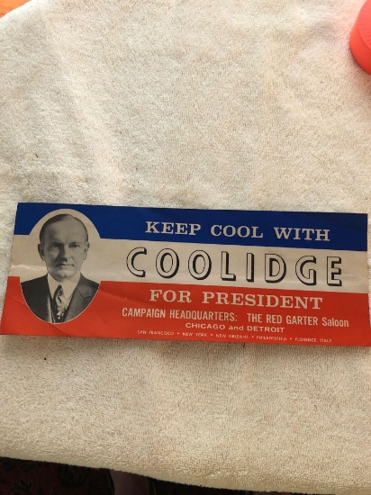 Calvin Coolidge original bumper sticker 4x11