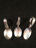 3 Sterling Silver Baby Spoons