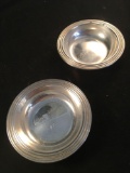 Sterling Silver Mint Dishes 2 Monogrammed Clover Club 1957 & Clover Club