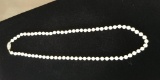 Pearl 19 inch Cultured Necklace with seventy-two (72) pearls measuring in size from 5.5 mm to 5.7 mm