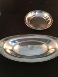 Sterling Silver Bread Plate Monogrammed R & Plate