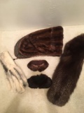 2 Mink Collars; 3 Stoles without Face or Feet; 1 Complete Double Mink Stole