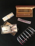 2 Cross Pens - 1 Monogrammed ERM w/ Bag; 1 in Original Packing; Neva-Clog Vintage Stapler w/ Staples