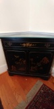 Handpainted corner cabinet