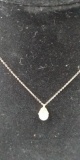 21inch 14 kt, y/g chain with a single pearl.