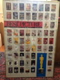 Oscar Best Picture 1927-1987 gold metal framed poster 24x36 inches