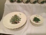 24 pieces of blue ridge Christmas. Fair condition