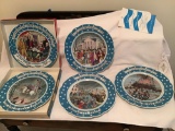 Set of five Haviland BiCentennial of independence plates.