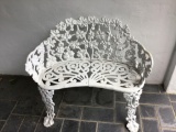 Cast iron patio settee