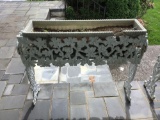 Pair cast iron planters