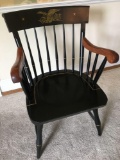 Hitchcock Federal Style Black and Wood Armchair