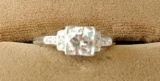 Ladies platinum eleven (11) diamond engagement ring. Size 7.