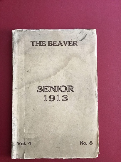 1913 yearbook from Beaver high school. Original paper back