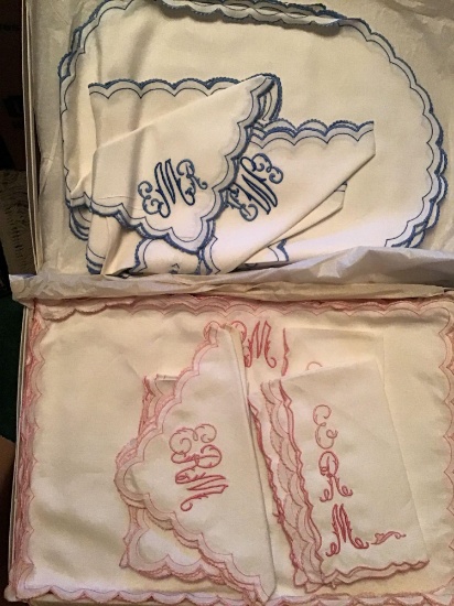 Tablecloths, napkins, newer items unused