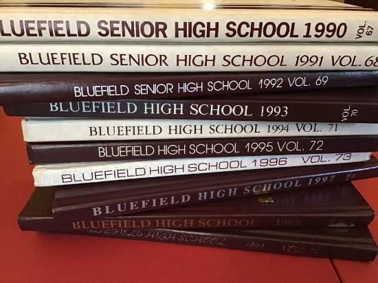 Bluefield high school yearbooks 1990 through 1999