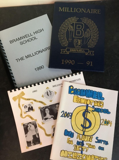 Bramwell High School Yearbooks - 1990; 1991; 1993; Bramwell Elementary School 2004