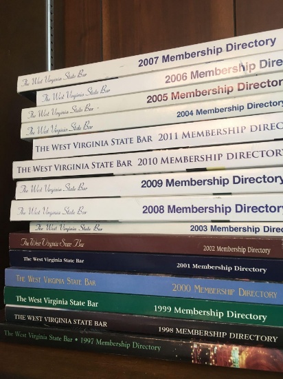 West Virginia State Bar Association Membership Directory 1997 - 2007