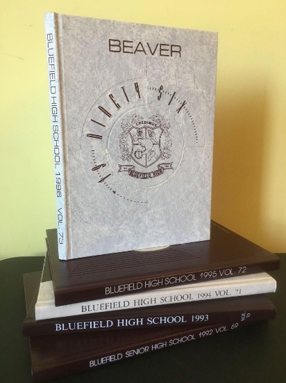 Bluefield High School Yearbooks - 1993; 1994; 1995; 1996